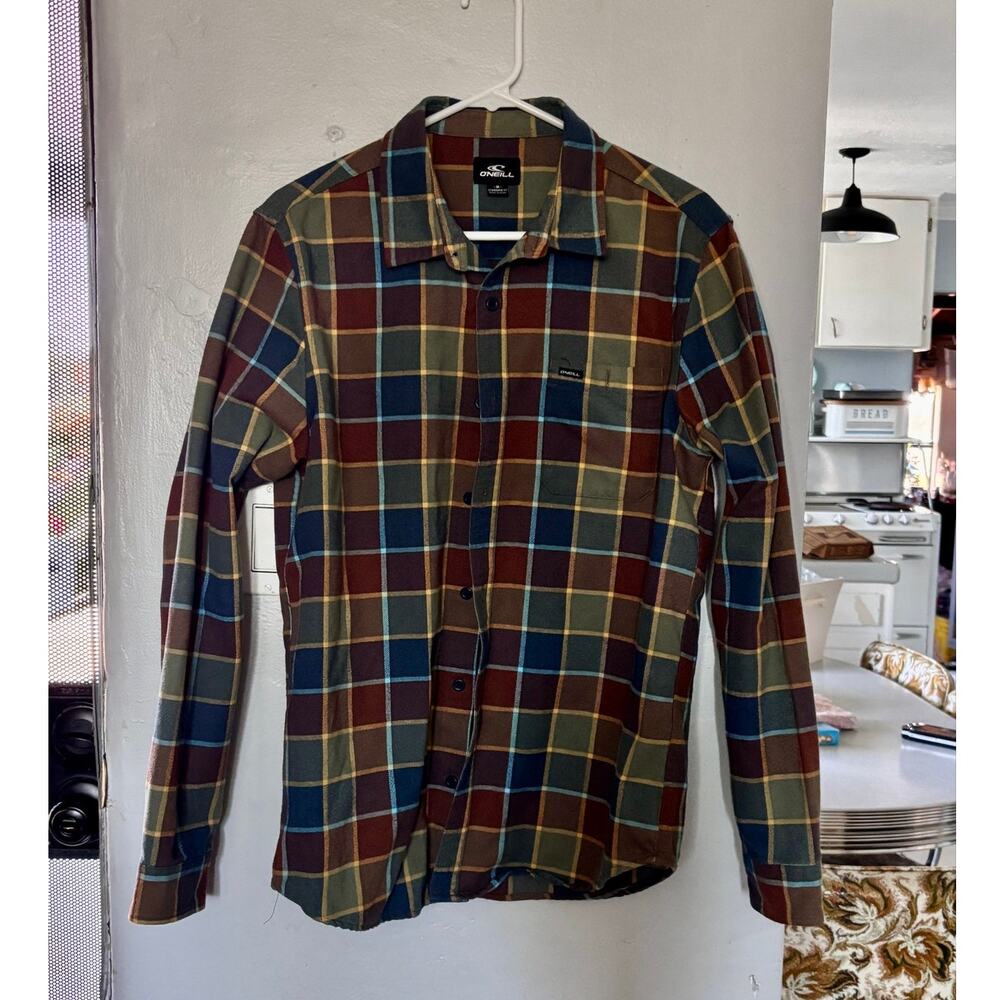Pre-loved O'neill Mens Plaid Flannel Size M Standard Fit